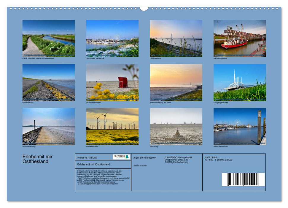 Erlebe mit mir Ostfriesland (CALVENDO Premium Wandkalender 2024)