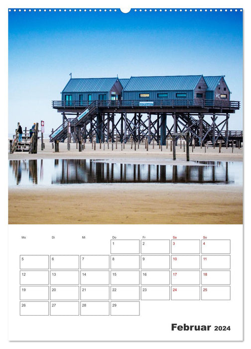 Sankt Peter-Ording Sonne, Strand und Meer (CALVENDO Wandkalender 2024)