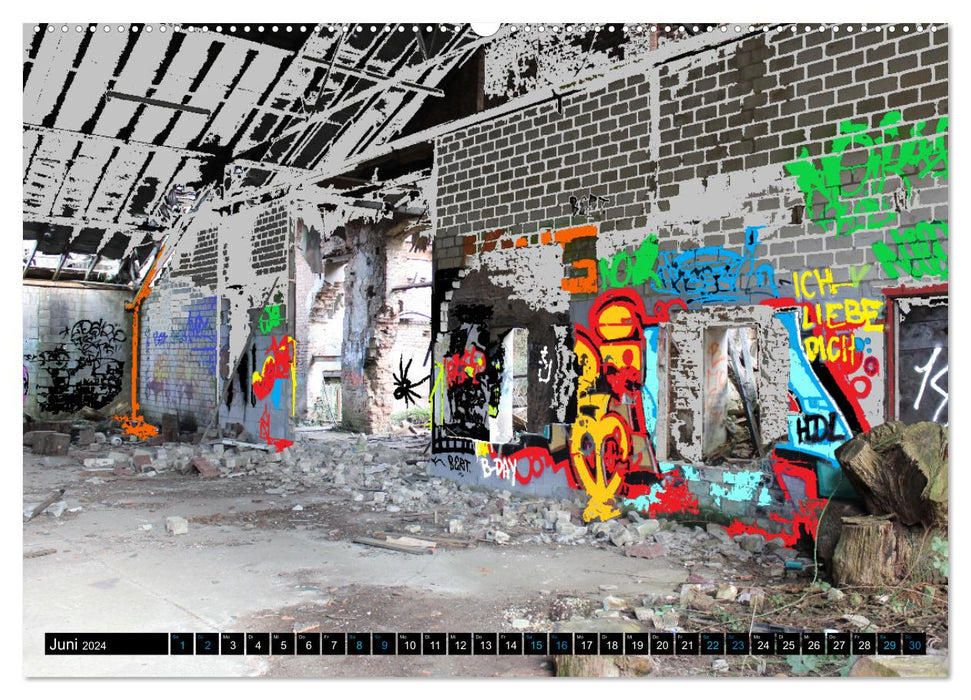 Collage sur l'architecture colorée (Calendrier mural CALVENDO Premium 2024) 