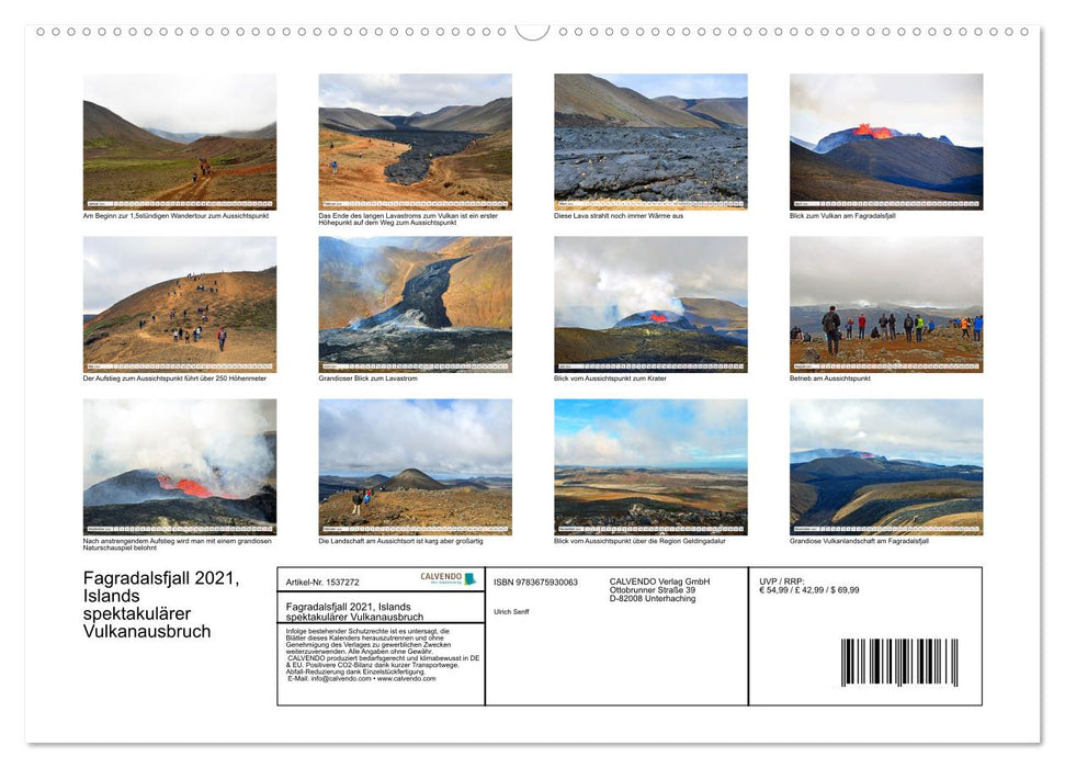 FAGRADALSFJALL 2021, Islands spektakulärer Vulkanausbruch (CALVENDO Wandkalender 2024)