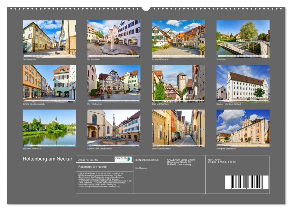 Rottenburg am Neckar Impressionen (CALVENDO Premium Wandkalender 2024)
