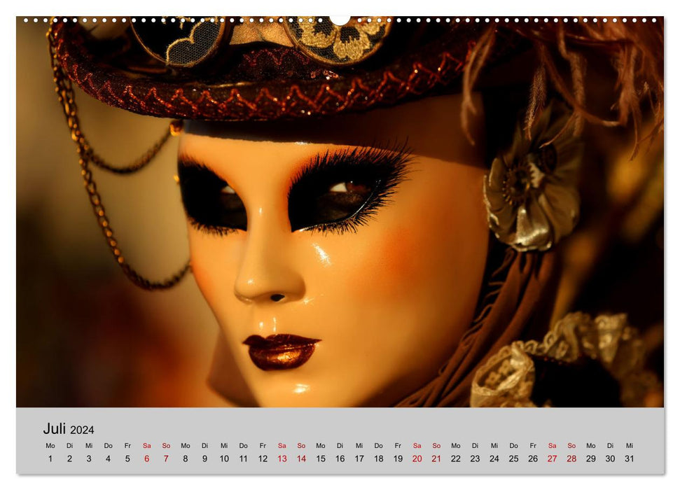 Maskerade di Venezia (CALVENDO Premium Wandkalender 2024)