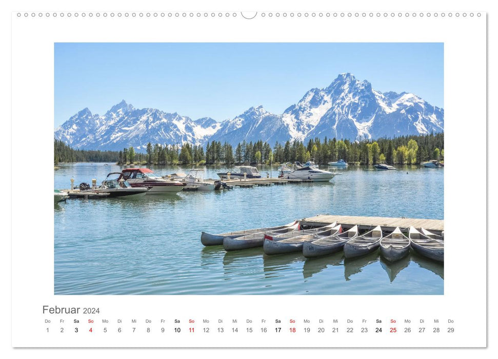 Yellowstone und der Grand Teton Nationalpark - unterwegs mit Julia Hahn (CALVENDO Premium Wandkalender 2024)