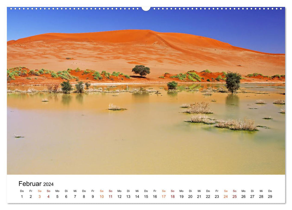 NAMIBIE • Bouée de sauvetage en eau (calendrier mural CALVENDO 2024) 