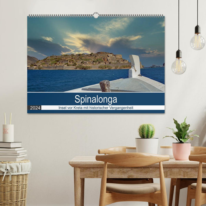 Spinalonga - île au large de la Crète avec un passé historique (calendrier mural CALVENDO 2024) 