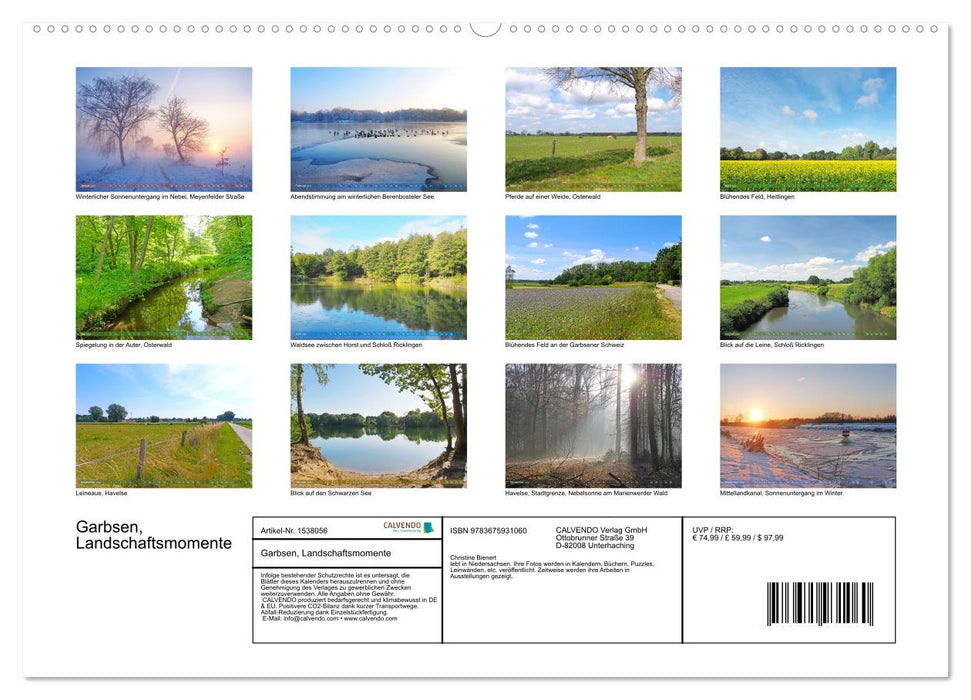 Garbsen, Landschaftsmomente (CALVENDO Premium Wandkalender 2024)