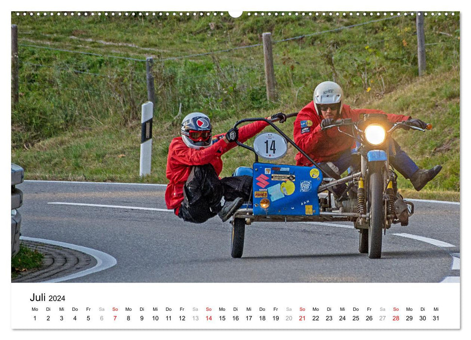 Faszination Oldtimer Motorrad - Momentaufnahmen vom Jochpass Memorial (CALVENDO Premium Wandkalender 2024)