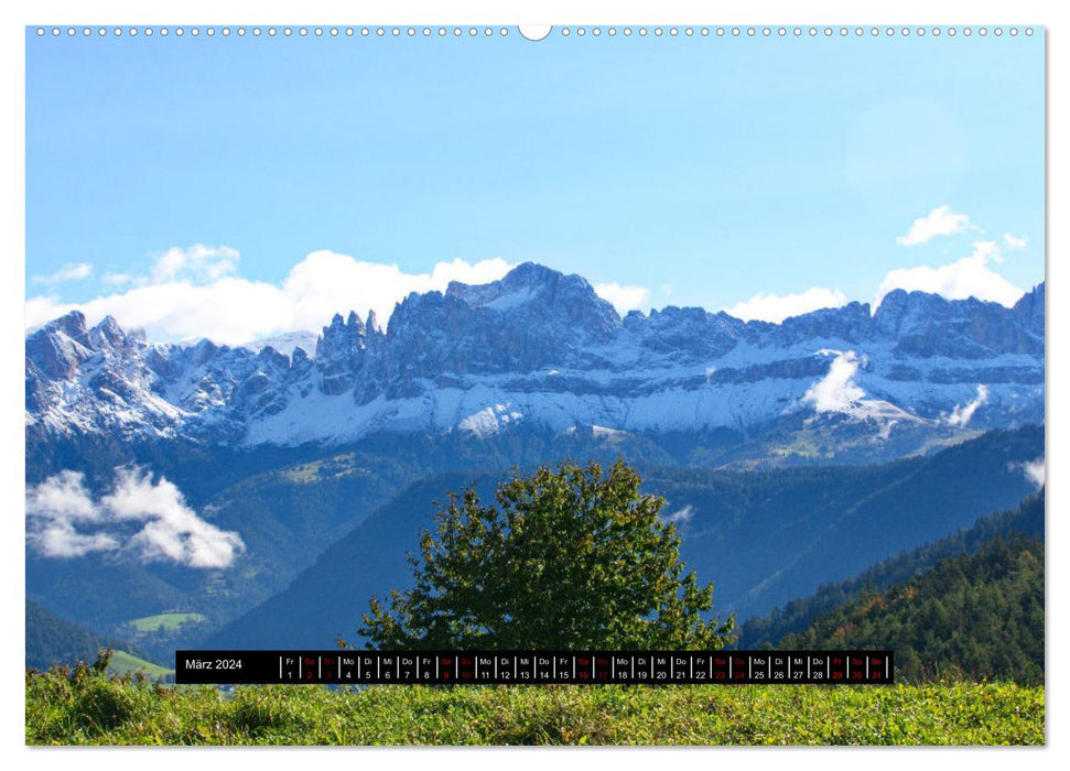 Dolomites - Latemar and Rosengarten (CALVENDO Premium Wall Calendar 2024) 