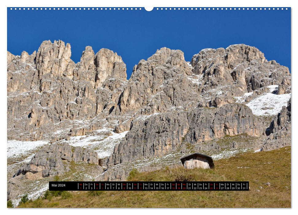 Dolomites - Latemar and Rosengarten (CALVENDO Premium Wall Calendar 2024) 
