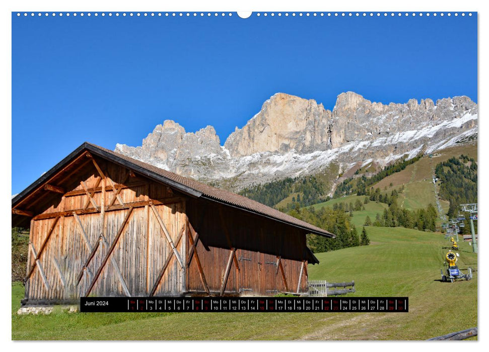 Dolomites - Latemar and Rosengarten (CALVENDO Premium Wall Calendar 2024) 