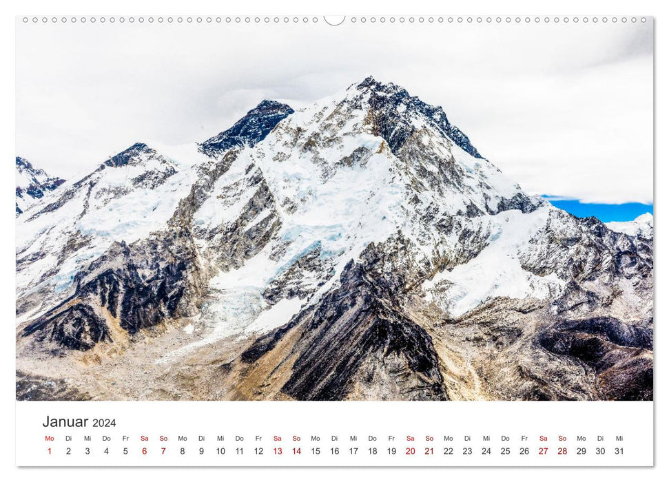 Ein Flug in den Bergen - Himalaya (CALVENDO Premium Wandkalender 2024)