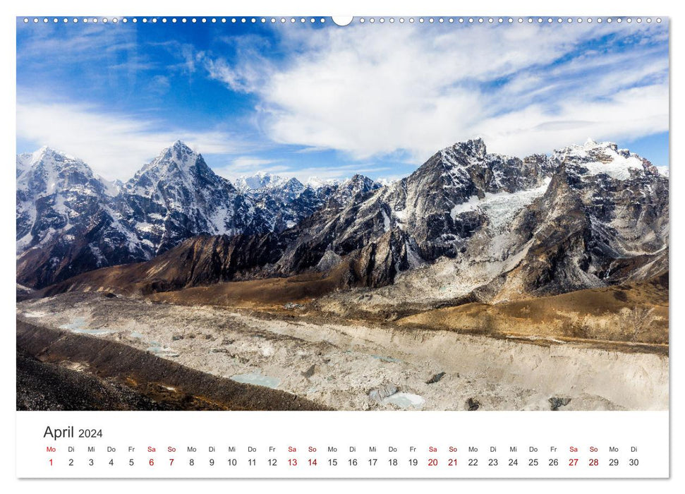 Ein Flug in den Bergen - Himalaya (CALVENDO Premium Wandkalender 2024)