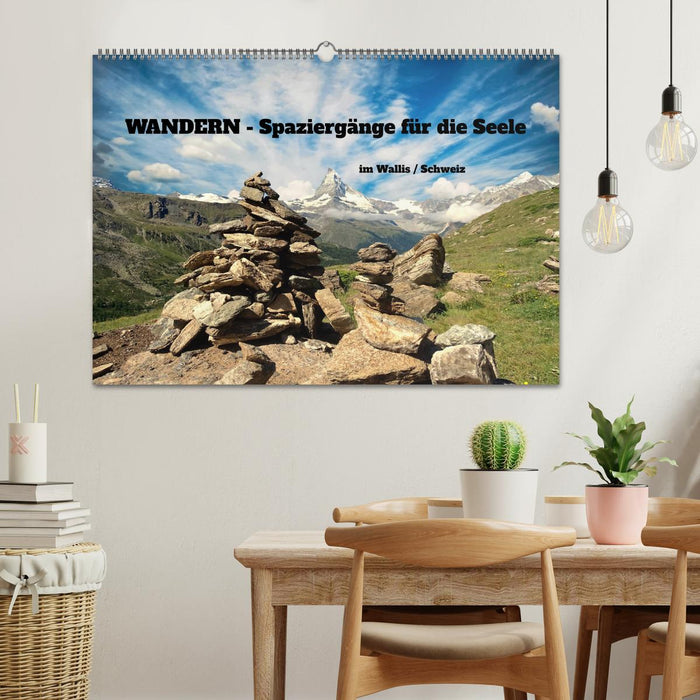 WANDERN - Spaziergänge für die Seele im Wallis / Schweiz (CALVENDO Wandkalender 2024)
