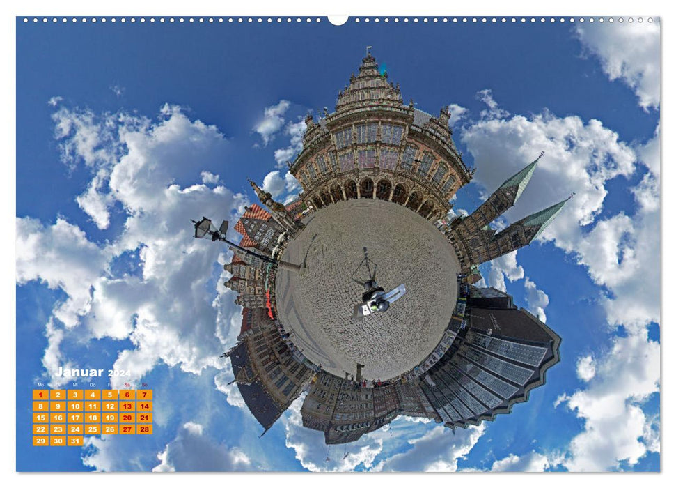 Little Planet - Cities in Germany (CALVENDO wall calendar 2024) 