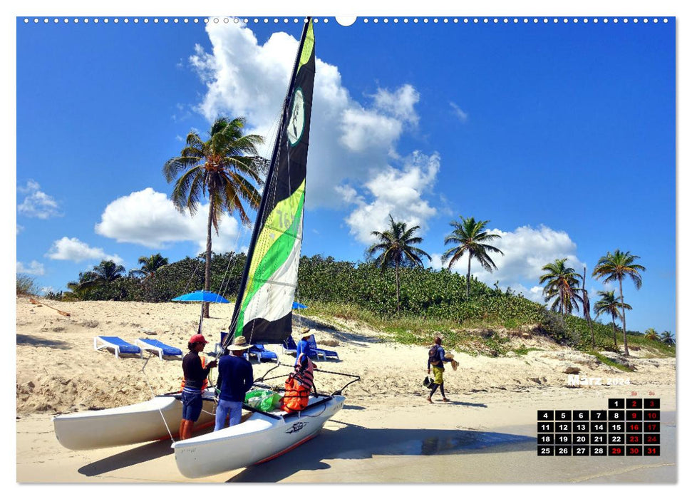 Katamarane an Traumstränden - Hobie Cats in Cuba (CALVENDO Premium Wandkalender 2024)