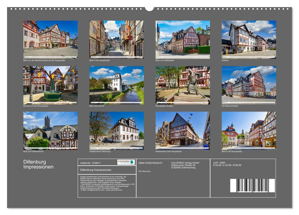 Dillenburg Impressionen (CALVENDO Wandkalender 2024)