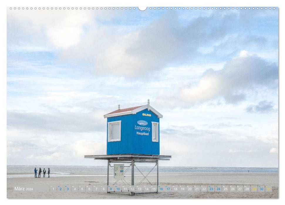 Am Strand von Langeoog (CALVENDO Premium Wandkalender 2024)