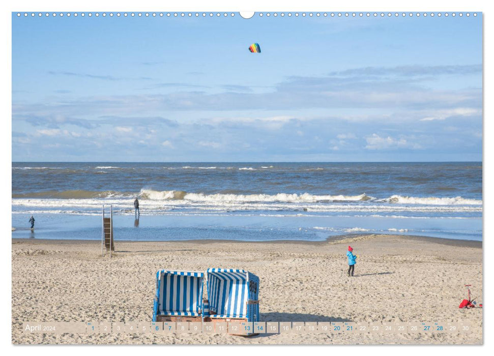 Am Strand von Langeoog (CALVENDO Premium Wandkalender 2024)