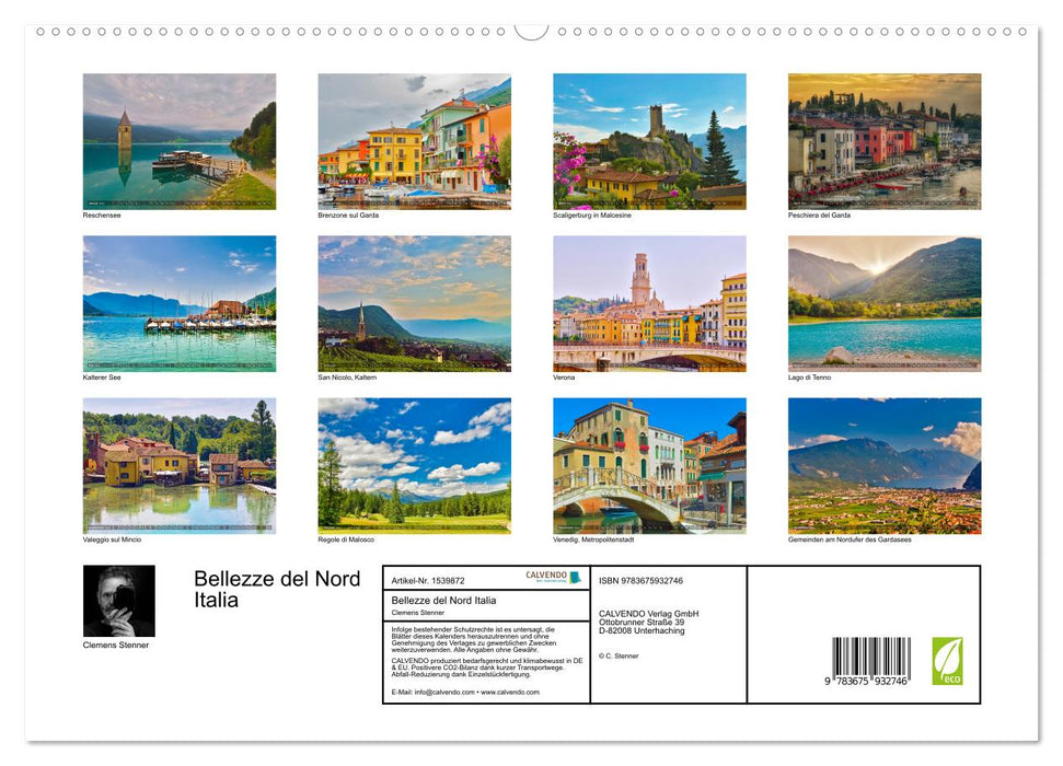 Bellezze del Nord Italia (CALVENDO Premium Wandkalender 2024)