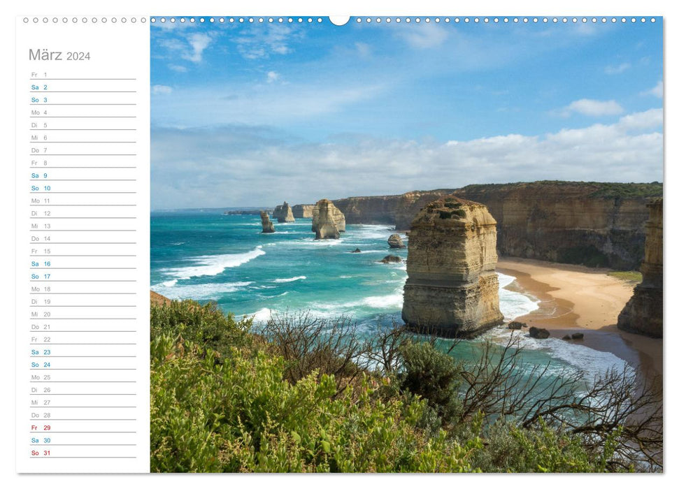 Die vielfältige Landschaft von Australien (CALVENDO Premium Wandkalender 2024)