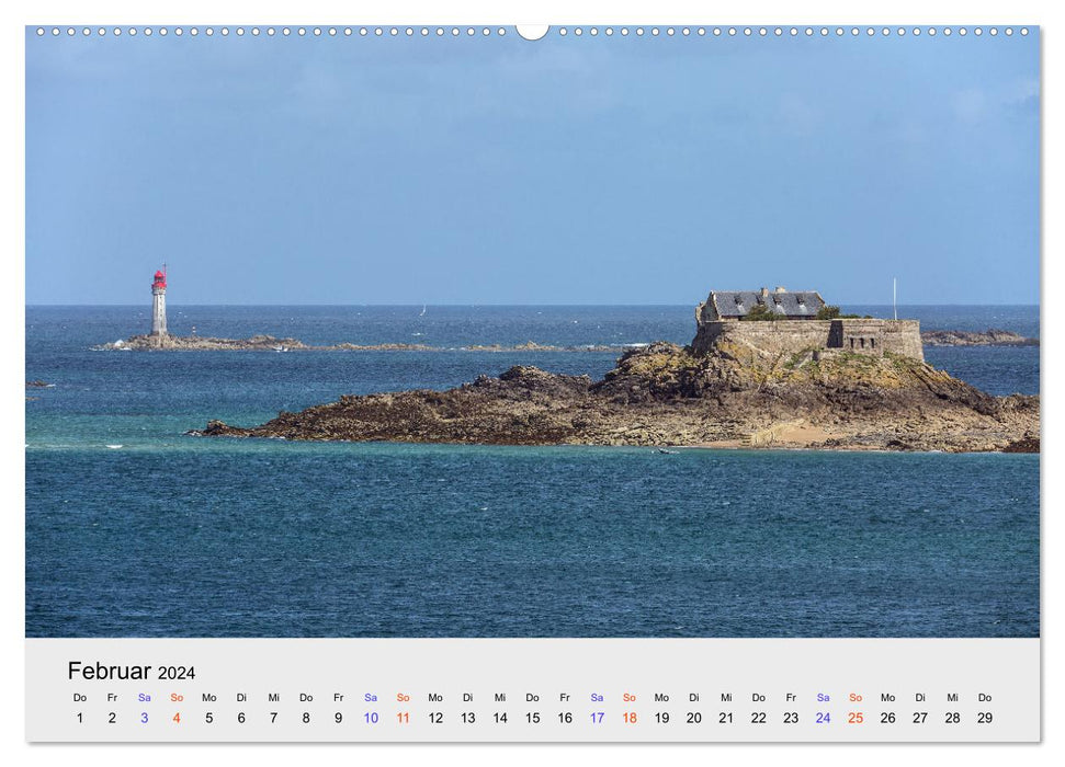 Bretagne Traumhafte Küsten in Frankreichs Nordwesten (CALVENDO Wandkalender 2024)