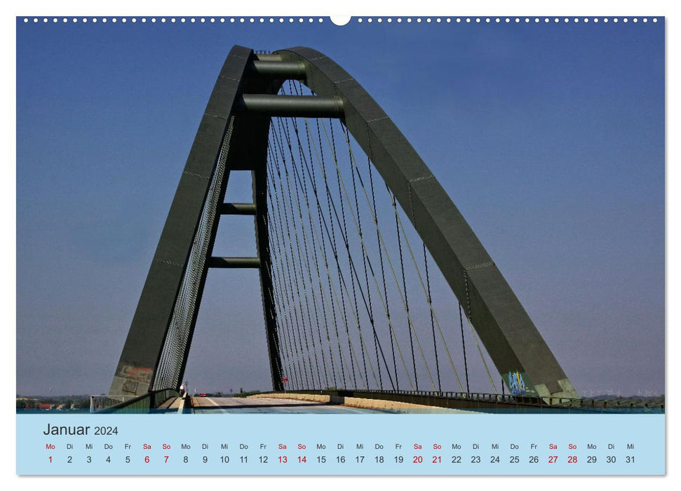 Fehmarnsund Brücke (CALVENDO Premium Wandkalender 2024)