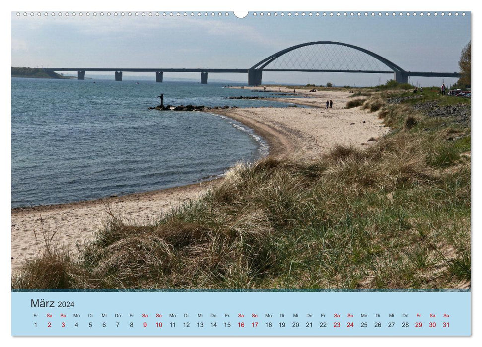 Pont Fehmarnsund (Calvendo Premium Calendrier mural 2024) 