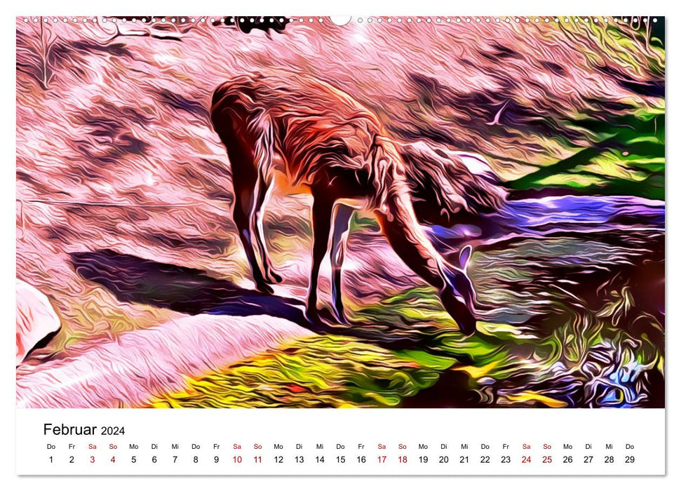 Cartoonanimals (CALVENDO Wandkalender 2024)