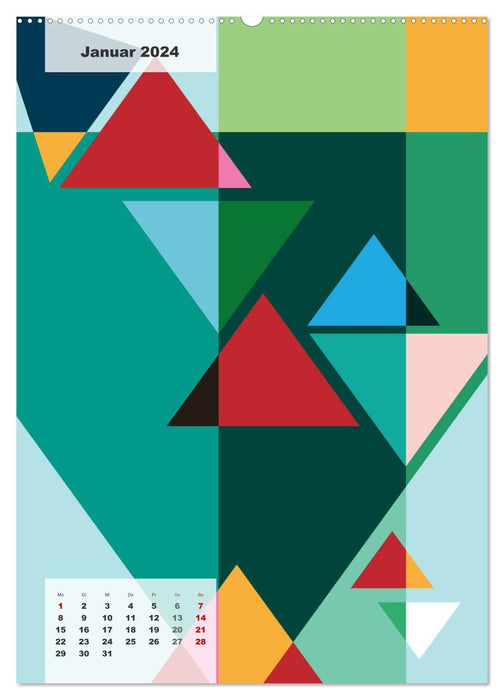 ART géométrique (Calendrier mural CALVENDO Premium 2024) 