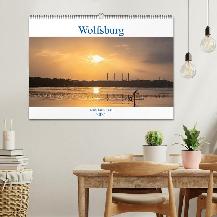 Wolfsburg - Stadt, Land, Fluss (CALVENDO Wandkalender 2024)