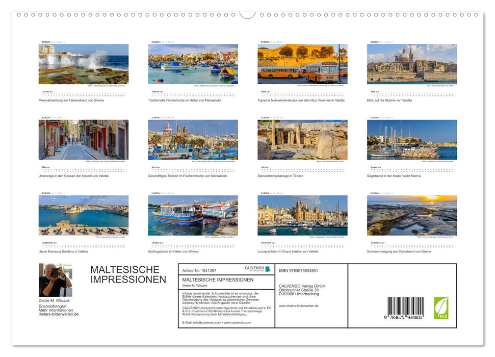 MALTESISCHE IMPRESSIONEN - Panoramabilder (CALVENDO Premium Wandkalender 2024)