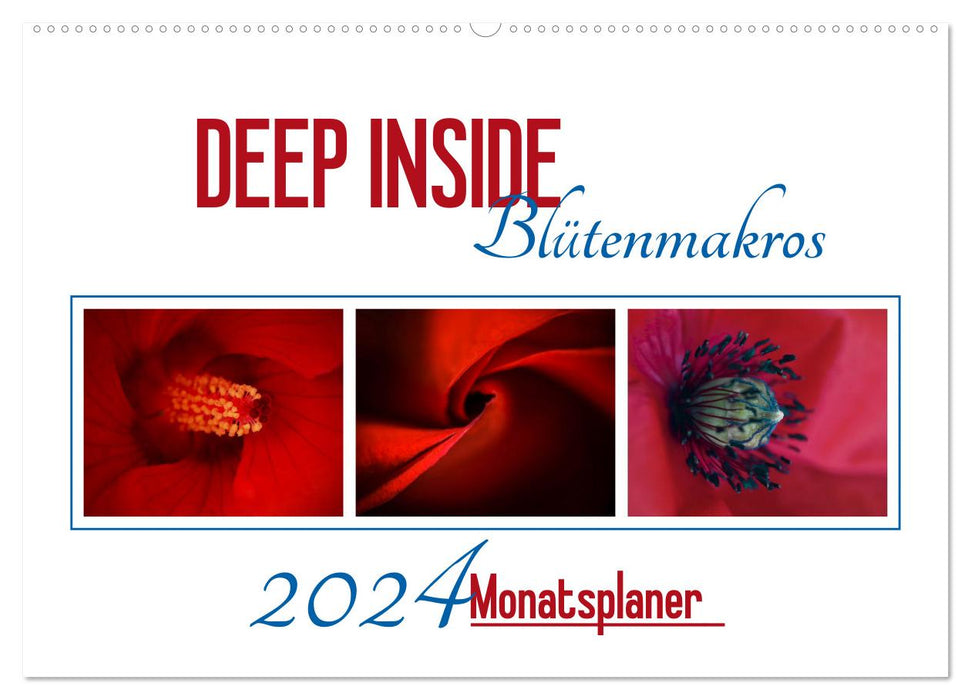 DEEP INSIDE - Blütenmakros als Monatsplaner (CALVENDO Wandkalender 2024)