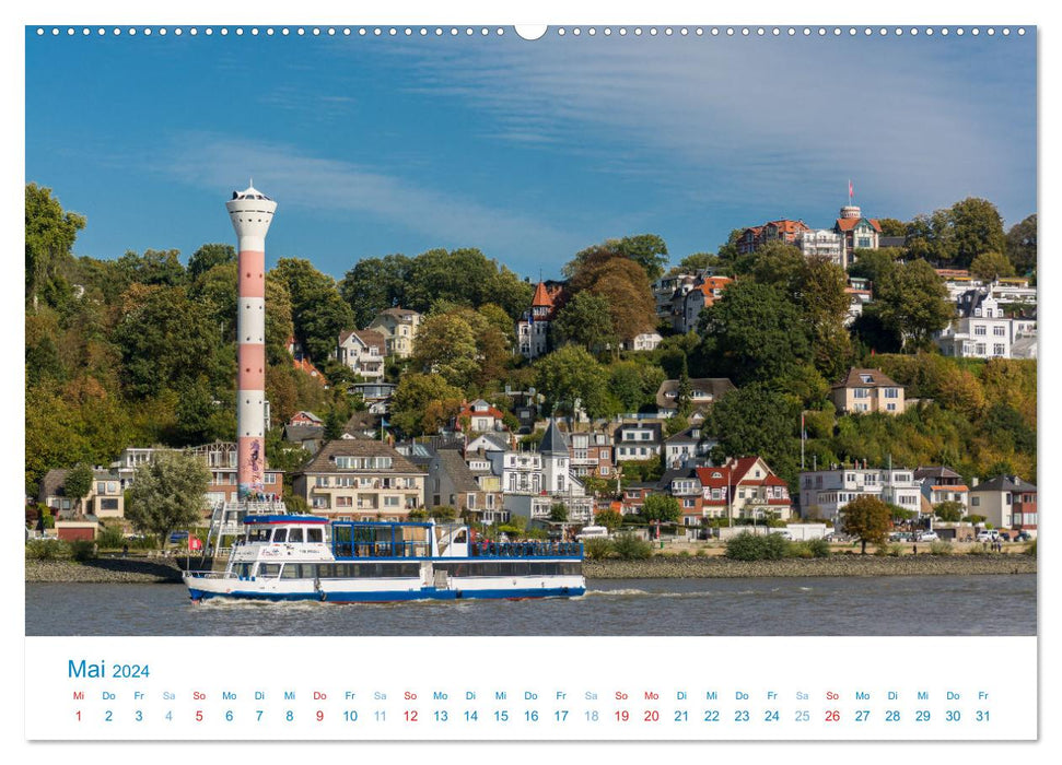 Auf der Elbe unterwegs (CALVENDO Wandkalender 2024)