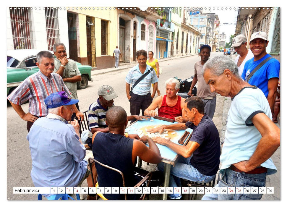 Volkssport Domino - Das Lieblingsspiel der Kubaner (CALVENDO Wandkalender 2024)