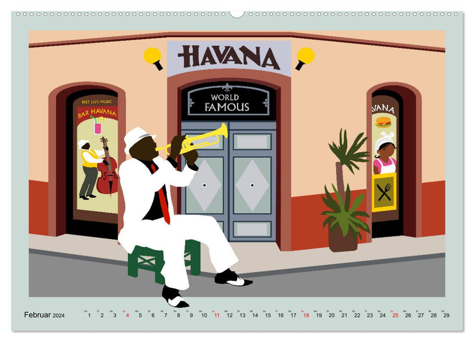 Kuba - Musik Tanz Rhythmus (CALVENDO Premium Wandkalender 2024)