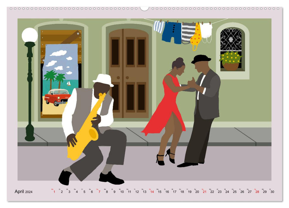 Kuba - Musik Tanz Rhythmus (CALVENDO Premium Wandkalender 2024)