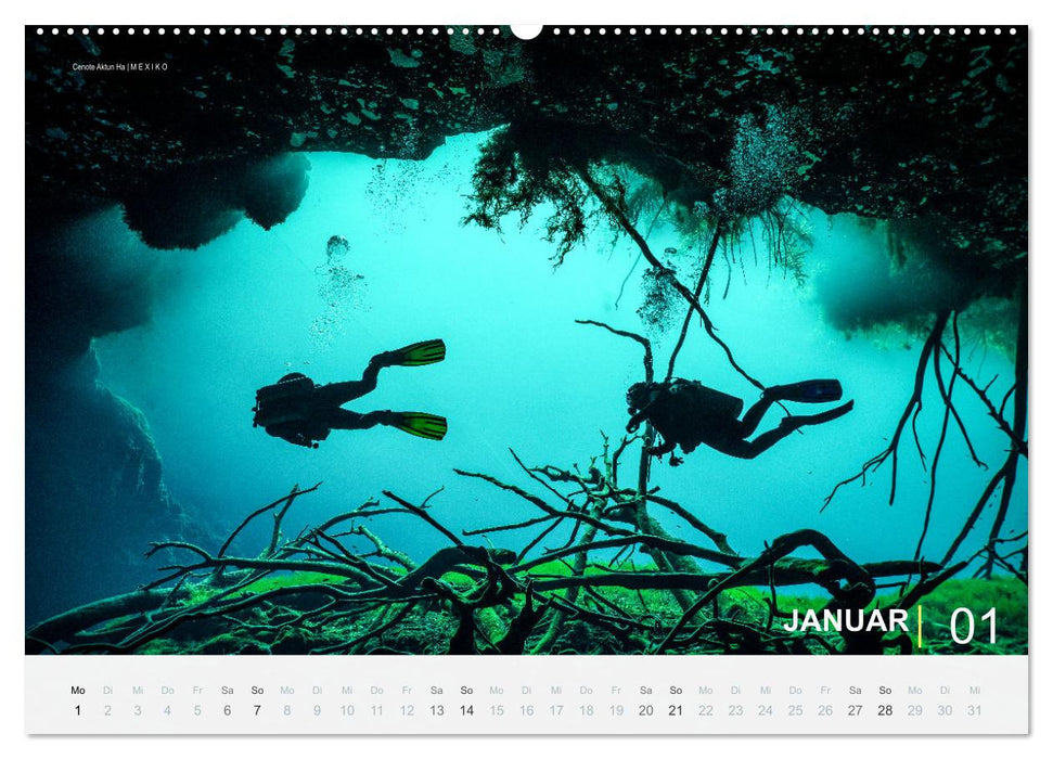 Einfach Tauchen - Wunderbare Tauchplätze und Korallenriffe (CALVENDO Premium Wandkalender 2024)