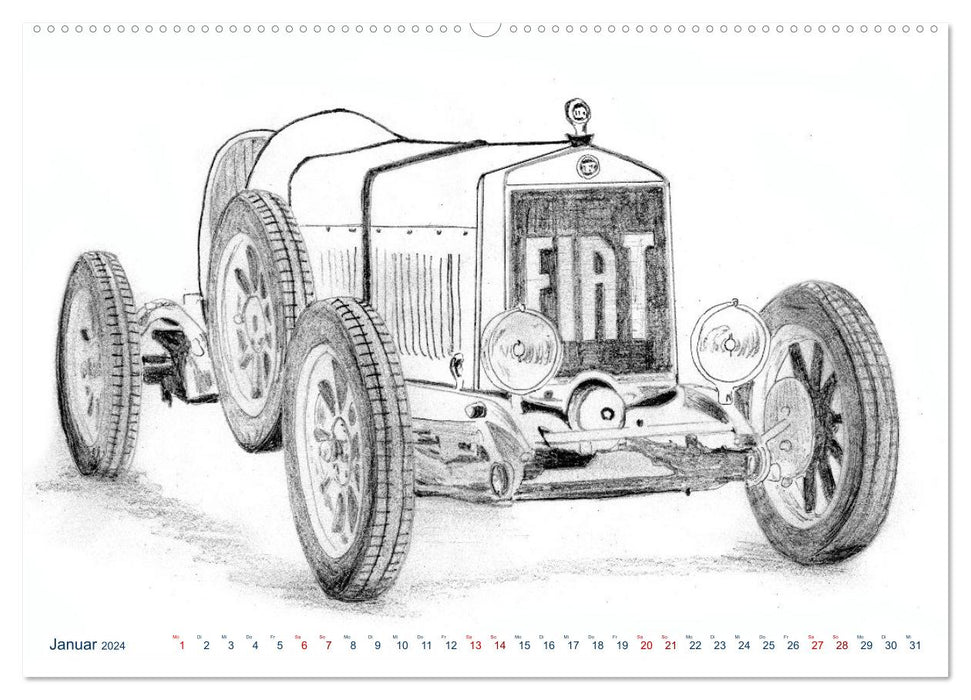 Vintage Sports Cars (CALVENDO Wandkalender 2024)