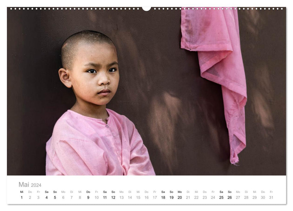 Gesichter mit Geschichten - Myanmar (CALVENDO Wandkalender 2024)