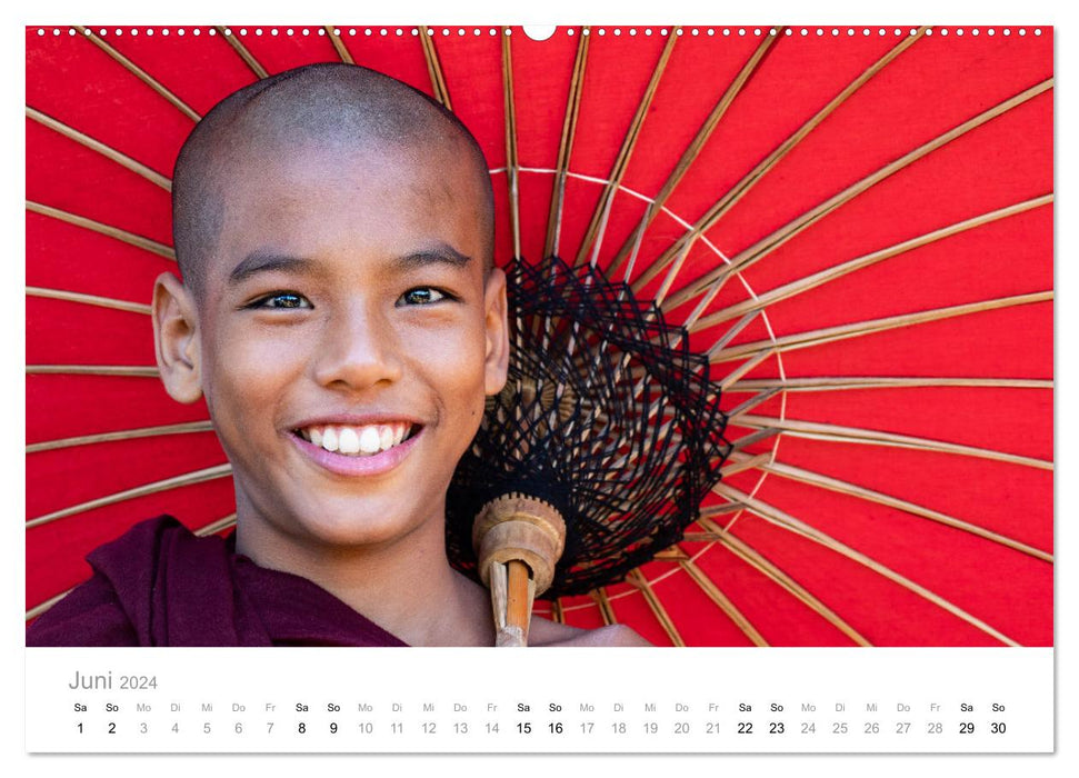 Gesichter mit Geschichten - Myanmar (CALVENDO Wandkalender 2024)