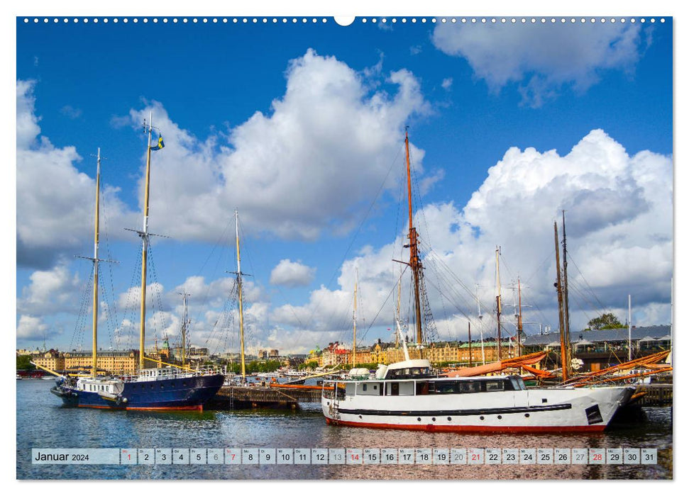 Stockholm - Maritime Ansichten (CALVENDO Premium Wandkalender 2024)