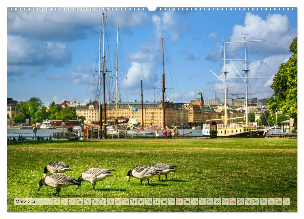 Stockholm - Maritime Ansichten (CALVENDO Premium Wandkalender 2024)