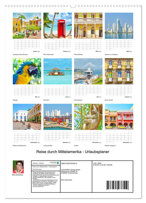 Reise durch Mittelamerika - Urlaubsplaner (CALVENDO Wandkalender 2024)