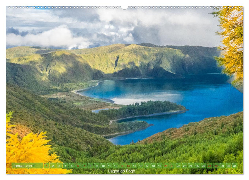 Açores : l'ouest doux de l'Europe (calendrier mural CALVENDO 2024) 