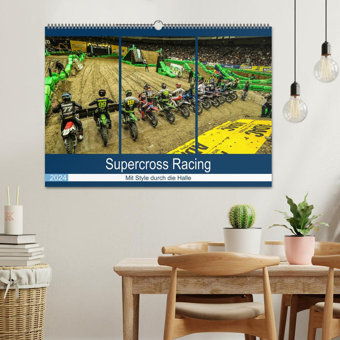 Supercross Racing - Mit Style durch die Halle (CALVENDO Wandkalender 2024)