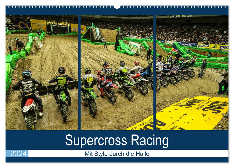 Supercross Racing - Mit Style durch die Halle (CALVENDO Wandkalender 2024)