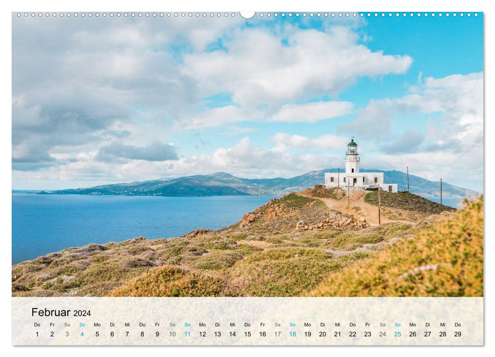 Île de Mykonos - Livre d'images Île des Cyclades (Calvendo Premium Wall Calendar 2024) 