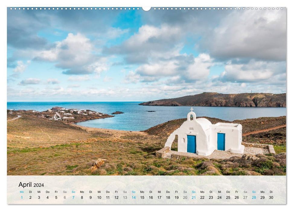 Île de Mykonos - Livre d'images Île des Cyclades (Calvendo Premium Wall Calendar 2024) 