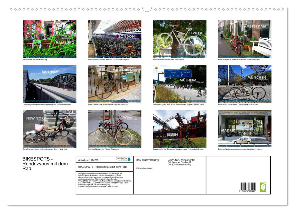 BIKESPOTS - Rendezvous mit dem Rad (CALVENDO Wandkalender 2024)