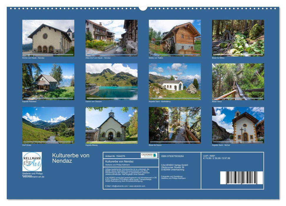 Kulturerbe von Nendaz (CALVENDO Premium Wandkalender 2024)